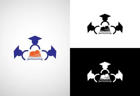 Education logo design vector template, Education and graduation logo vector.. Stock Illustration