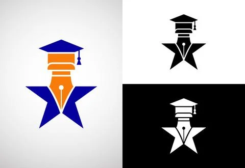 Education logo design vector template, Education and graduation logo vector.. Stock Illustration