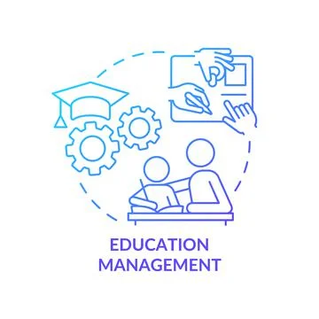 Education management blue gradient concept icon 스톡 일러스트
