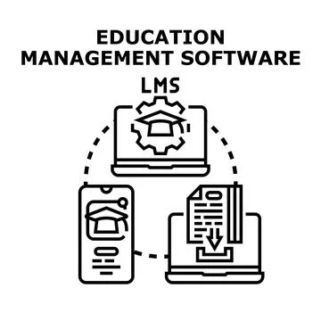 Education management software lms concept vector illustration Ilustração Stock