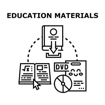 Education materials for online learning and digital courses 스톡 일러스트