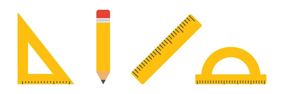 Education math tools set. Stock Illustration