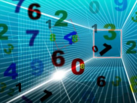 Education maths showing high tec and learning Stock Illustration