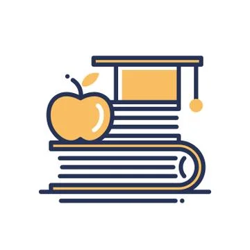 Education - modern vector single line icon Stock Illustration