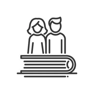 Education - modern vector single line icon Stock Illustration