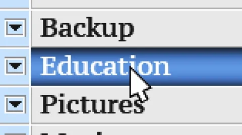 Education. My own design of program menu. Stock Footage