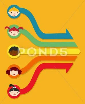 Education network: school student diagram Stock Illustration