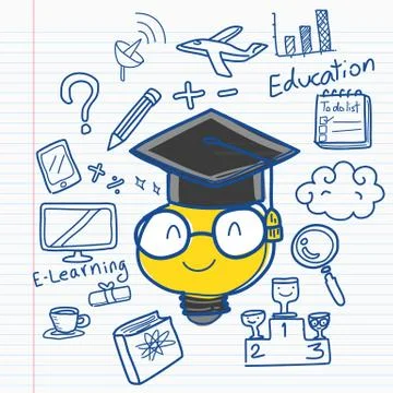 Education object in doodle style Stock Illustration