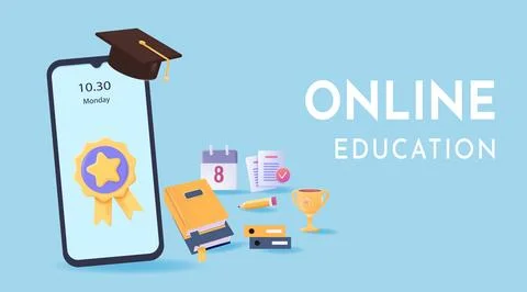 Education Online Stock Illustration