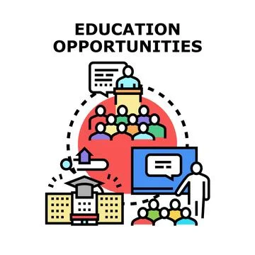 Education opportunities and e learning for professional growth Ilustración de archivo