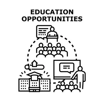 Education opportunities and e learning for professional growth Ilustración de archivo