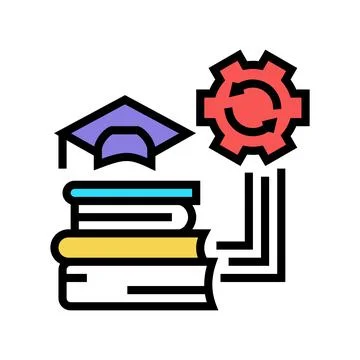Education optimize color icon vector illustration Illustrazione stock