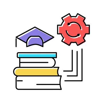 Education optimize color icon vector illustration Stockillustratie