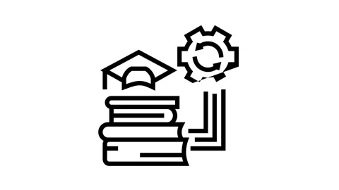 Education optimize line icon animation Stock Footage 164208561