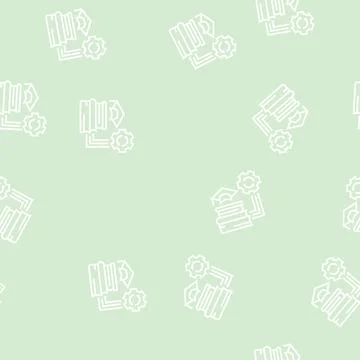 Education optimize line seamless pattern Stockillustratie