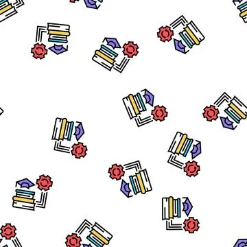 Education optimize vector seamless pattern 库存插图