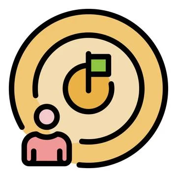 Education path icon vector flat Illustrazione stock