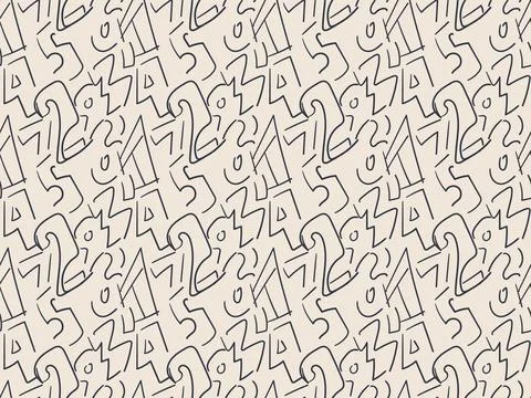 Education pattern seamless vector design. Back to school hand drawn backgroun Stock Illustration