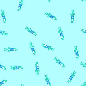 Education pen character vector seamless pattern Stock Illustration