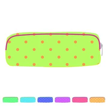 Education pencil case vector cartoon graphic Stock Illustration
