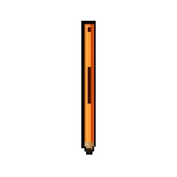 Education pencil pixel art vector illustration sign color Stock Illustration