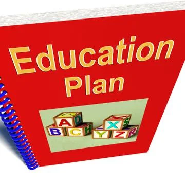 Education plan shows learning strategy 스톡 일러스트
