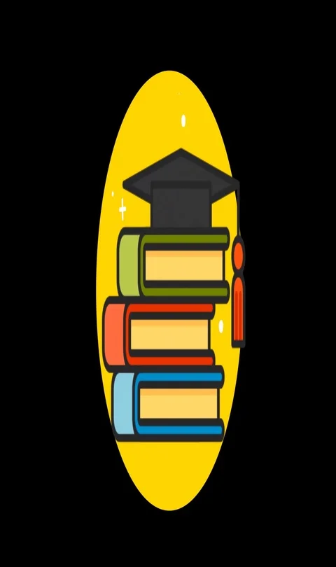 Education Premium flat icon animated with alpha channel Stock Footage 101584436