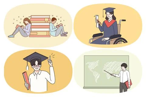 Education process and learning concept Stock Illustration