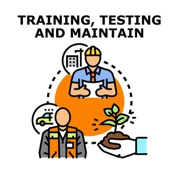 Education process, checking, and developing new skills Stock Illustration