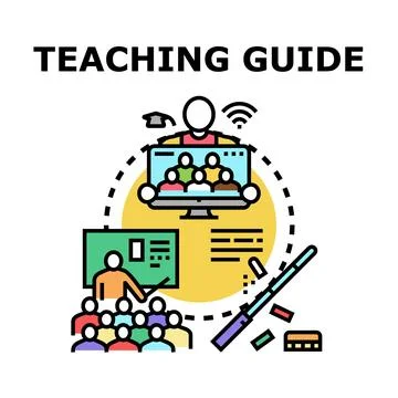 Education process combining online and in person teaching methods Stock Illustration