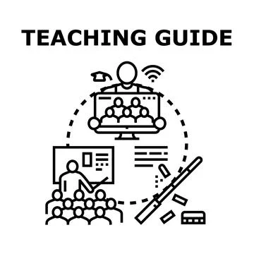 Education process combining online and in person teaching methods Stock Illustration