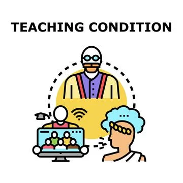 Education process condition and interactive learning system Stock Illustration