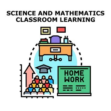 Education process developing in academic learning environment Stock Illustration