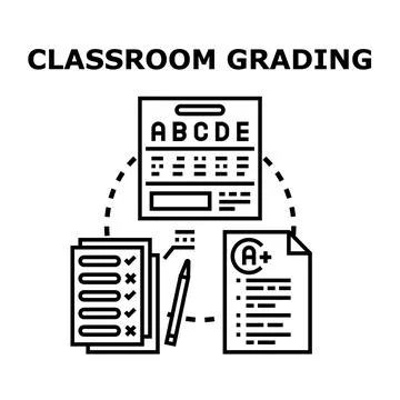 Education process scoring knowledge and learning assessment Illustration