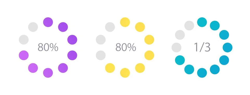 Education program completion circle infographic design template set Stockillustratie