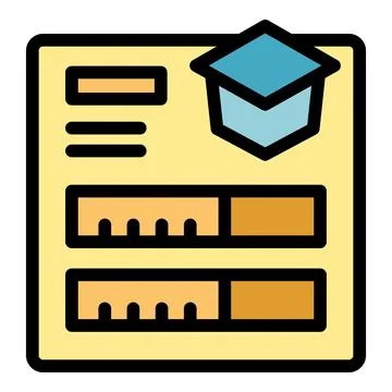 Education progress chart representing learning achievement and academic per.. Illustrazione stock