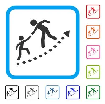 Education Progress Framed Icon 스톡 일러스트