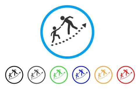 Education Progress Rounded Icon Illustrazione stock