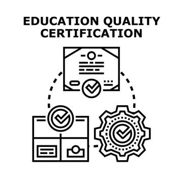 Education quality certification process and rating standards 스톡 일러스트