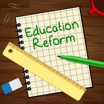Education Reform Represents Changing Learning 3d Illustration イラスト素材