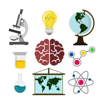 Education Related Objects Illustration Set Stock Illustration