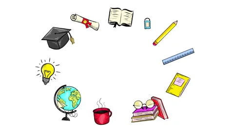 EDUCATION ROUND FRAME Video stock 265468101