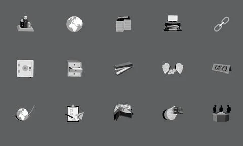 Education School Icon set Stock Illustration