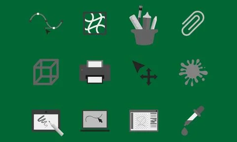 Education School Icon set Stock Illustration