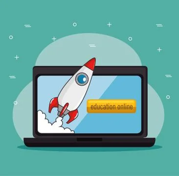 Education school university e-learning concept Illustrazione stock