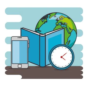 Education school university e-learning concept Illustrazione stock