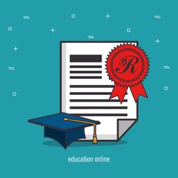 Education school university e-learning concept Stock Illustration