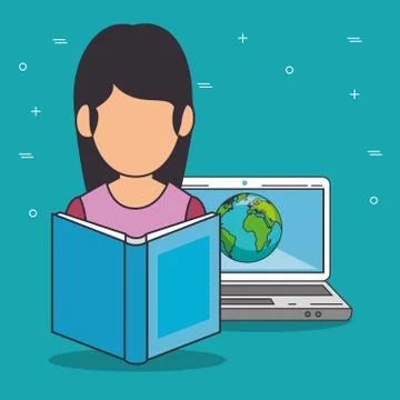 Education school university e-learning concept Illustrazione stock