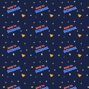 Education seamless background. Pattern returning to school. Stock Illustration
