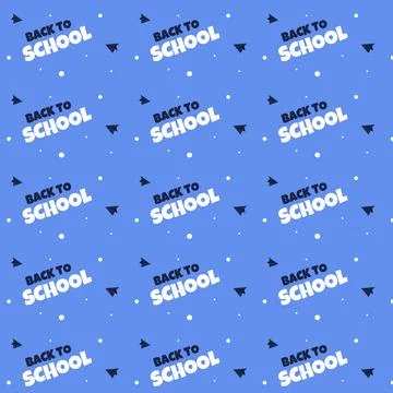 Education seamless background. Pattern returning to school. Stock Illustration